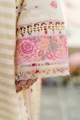 Grace S1242-Embroidered 3pc Lawn Dress With Embroidered Munar Dupatta.