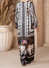 Grace Z-(W722 ) - Stitched Digital Printed 3pc Silk dress With Digital Printed Silk dupatta.
