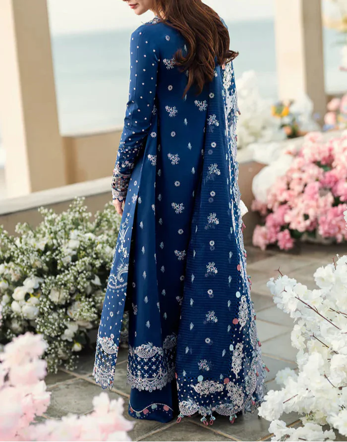 Grace S1239-Embroidered 3pc CHIKANKARI Lawn Dress With Embroidered CHIKANKARI Organza Dupatta.