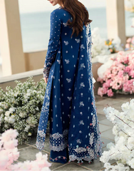 Grace S1239-Embroidered 3pc CHIKANKARI Lawn Dress With Embroidered CHIKANKARI Organza Dupatta.