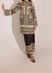 Grace Z-(W725 ) - Stitched Digital Printed 3pc Silk dress With Digital Printed Silk dupatta.
