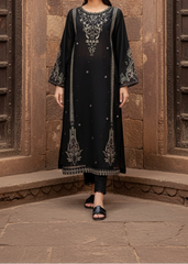 Grace W309- Embroidered 2pc Linen dress