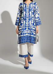 Grace W698 - Digital Printed 3pc Silk dress With Digital Printed Silk dupatta.