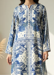 Grace W723 - Digital Printed 3pc Silk dress With Digital Printed Silk dupatta.