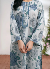Grace W822 - Digital Printed 3pc Karandi Dress With Digital Printed Karandi Shawl.