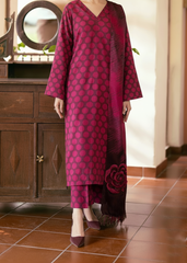 Grace W814 - Digital Printed 3pc Karandi Dress With Digital Printed Karandi Shawl.