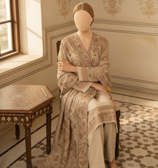 Sarinnah Premium D40-Luxury Formal Heavy Embroidered Karandi Shawl.