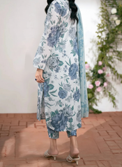 Grace W822 - Digital Printed 3pc Karandi Dress With Digital Printed Karandi Shawl.