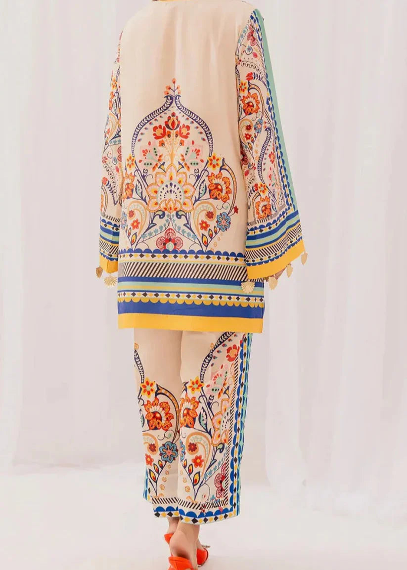 Grace Z-(W729 ) - Stitched Digital Printed 3pc Silk dress With Digital Printed Silk dupatta.