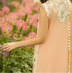 Grace Z-(S1238) - Stitched Embroidered 3pc CHIKANKARI Lawn Dress With Printed Munar Dupatta.