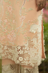 Grace Z-(S1238) - Stitched Embroidered 3pc CHIKANKARI Lawn Dress With Printed Munar Dupatta.