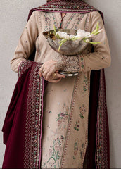 Grace W858-Embroidered 3pc Marina Dress With Printed Shawl.