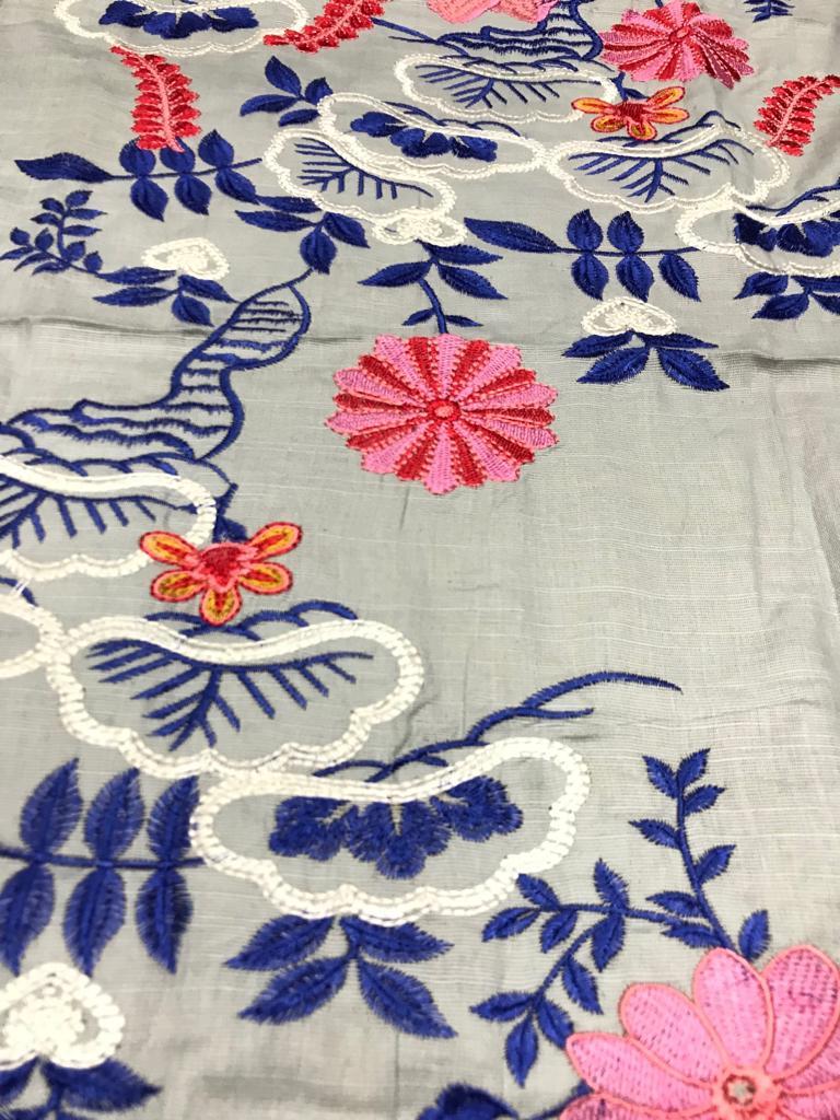 Sarinah D09-Embroided 2pc khaddar dress shirt & trouser. - gracestore.pk
