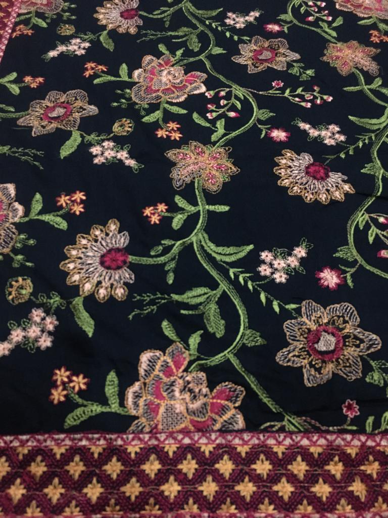 Sarinnah Premium D30-Luxury Formal Heavy Embroidered Karandi Shawl.
