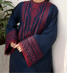 Grace W681- Embroidered 2pc Linen dress