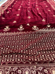 Sarinnah Premium 86-Embroided Fine quality Velvet shawl.