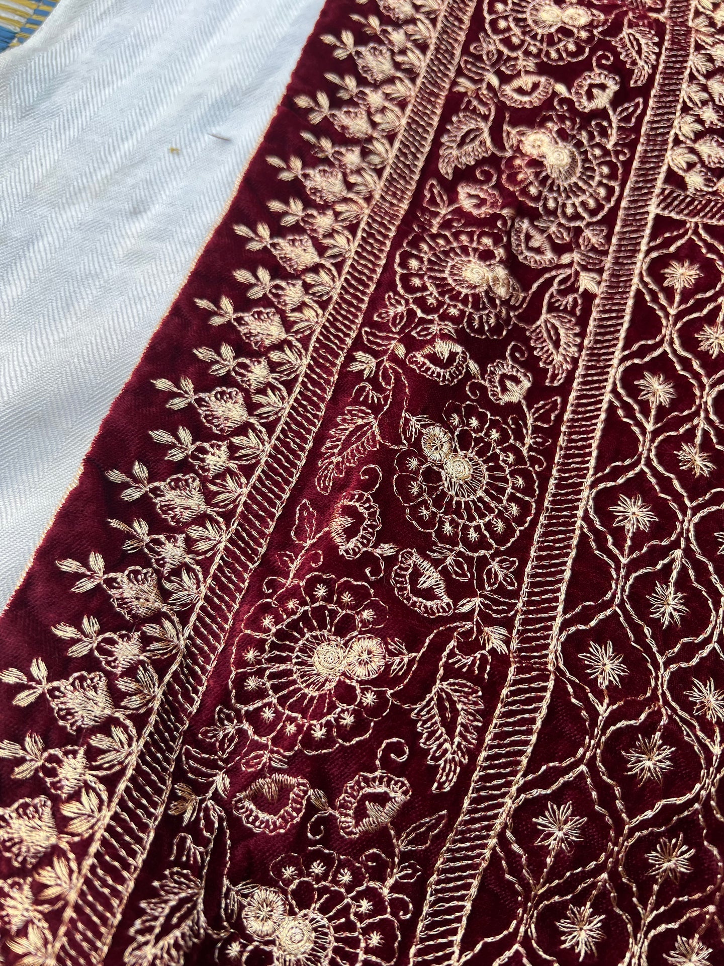 Sarinnah Premium 86-Embroided Fine quality Velvet shawl.
