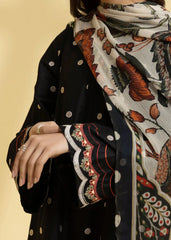 Grace Z(1270)- Stitched Embroidered 3pc Lawn Dress With Printed Munar Dupatta.