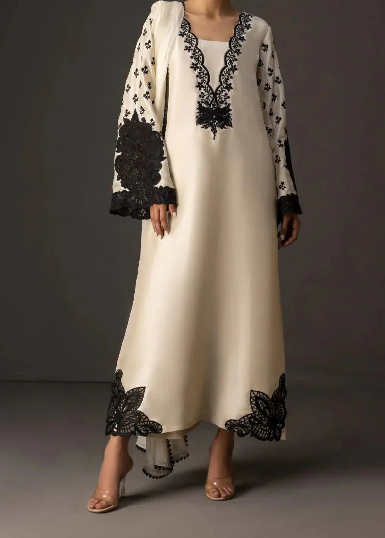 Grace Z-(W720 ) - Stitched Digital Printed 3pc Silk dress With Digital Printed Silk dupatta.