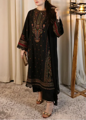 Grace Z(S1228)- Stitched Embroidered 3pc Lawn Dress With Embroidered Chiffon Dupatta.