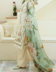 Grace Z-(S1275) - Stitched Embroidered 3pc Lawn Dress With Printed Munar Dupatta.