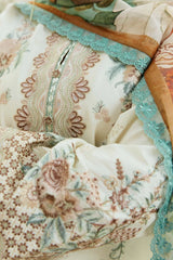Grace Z-(S1275) - Stitched Embroidered 3pc Lawn Dress With Printed Munar Dupatta.