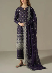 Grace Z(S1223)- Stitched Embroidered 3pc Lawn Dress With Embroidered Organza Dupatta.