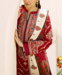 Grace Z96- Stitched Embroidered 3pc Lawn Dress With Printed Munar Dupatta.