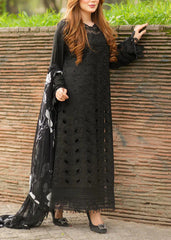 Grace S1065-Embroidered 3PC CHIKANKARI Lawn Dress With Printed Munar Dupatta.