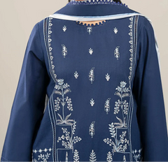 Grace W718-Embroidered 3pc Marina Dress With Printed Shawl