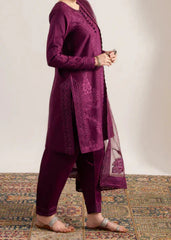 Grace Z-(S1286) - Stitched Embroidered 3pc Lawn Dress With Embroidered Organza Dupatta.