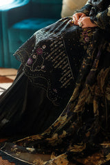 Grace Z-(S1251) - Stitched Embroidered Sequence 3pc CUTWORK Lawn Dress With Printed Munar Dupatta.