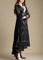 Siyaah – Embroidered Chiffon Unstitched 3Pc Suit