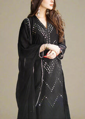 Siyaah – Embroidered Chiffon Unstitched 3Pc Suit