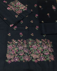 Grace W67- Embroidered 3pc marina dress with embroidered chiffon dupatta.