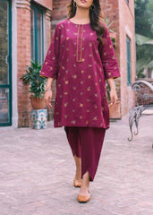Grace Z-(W472)- Stitched Embroidered 2Pc marina Dress.