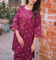 Grace Z-(W472)- Stitched Embroidered 2Pc marina Dress.