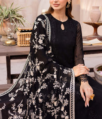 Grace S1219-Embroidered 3pc Sequence Chiffon dress with Embroidered Chiffon Dupatta.