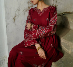 Grace Z(S1254)- Stitched Embroidered 2pc Lawn Dress