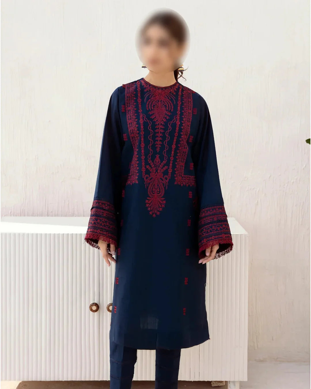 Grace Z-(S250) - Stitched Embroided 2pc lawn dress