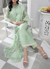 Grace Z-(Mint Green) -Stitched Embroidered chiffon 3Pc Suit
