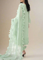 Mint Green– Embroidered Chiffon Unstitched 3Pc Suit.