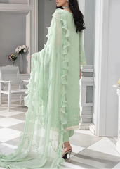 Mint Green– Embroidered Chiffon Unstitched 3Pc Suit.