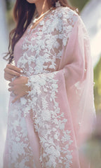 Grace S1264-Embroidered 3pc Lawn Dress With Embroidered Organza Dupatta.