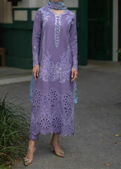 Grace Z-(S1113)- Stitched Embroidered 3pc CHIKANKARI Lawn dress with Printed Munar Dupatta.