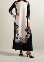 Grace Z-(W730 ) - Stitched Digital Printed 3pc Silk dress With Digital Printed Silk dupatta.