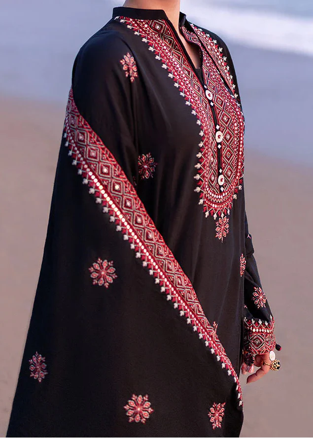 Grace W825-Embroidered 3pc Marina Dress With Printed Shawl.