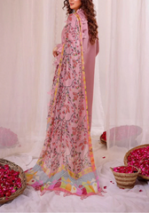 Grace Z-(S925)- Stitched Embroidered 3PC Lawn Dress With Printed Munar Dupatta.