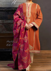 Grace Z(W566)- Stitched Embroidered 3pc Marina Dress With Printed Shawl.
