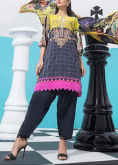 Grace W676- Embroidered 3pc Twill dress with Digital printed Twill dupatta